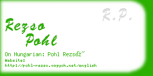 rezso pohl business card